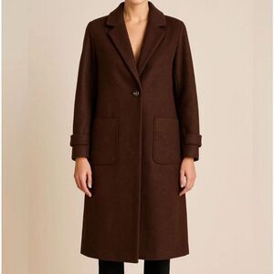 NWT House of Harlow 1960 Brown Elegant Wool Blend Trench Coat Size XSmall